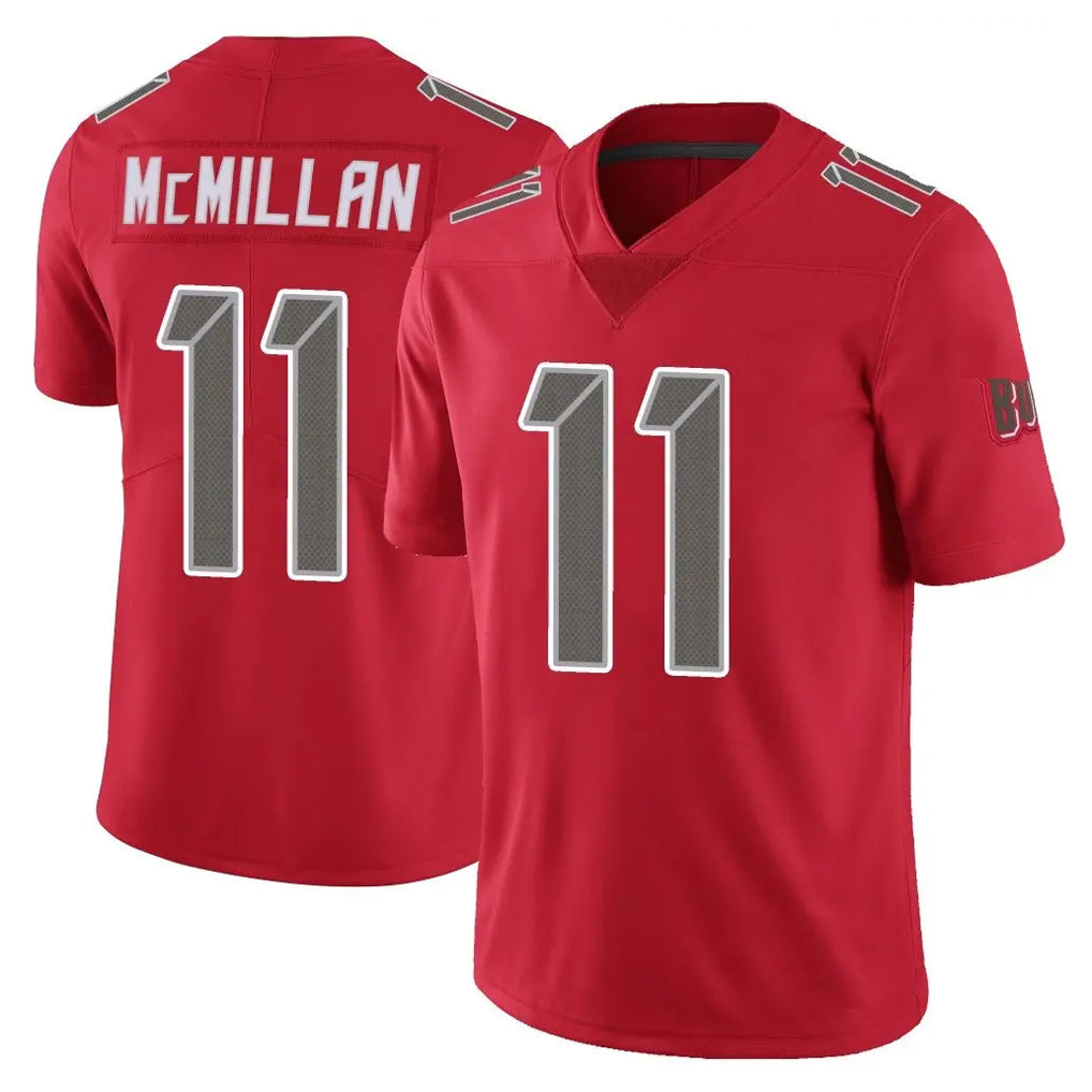 Johmsee TB.Buccaneers #11 Jalen McMillan Player Red Limited Color Rush Home Game Stitched Jerseys
