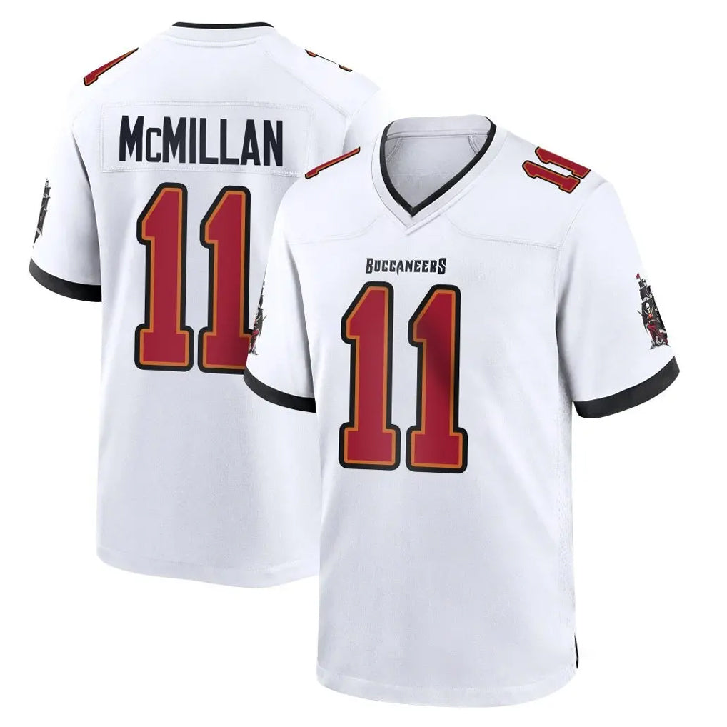 Johmsee TB.Buccaneers #11 Jalen McMillan Player White Home Game Stitched Jerseys