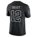 Johmsee TB.Buccaneers #12 Tom Brady Player Black RFLCTV Limited Stitched Jerseys