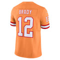 Johmsee TB.Buccaneers #12 Tom Brady Player Orange Vapor F.U.S.E. Limited Stitched Jerseys