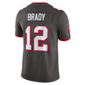Johmsee TB.Buccaneers #12 Tom Brady Player Pewter Vapor F.U.S.E. Limited Stitched Jerseys