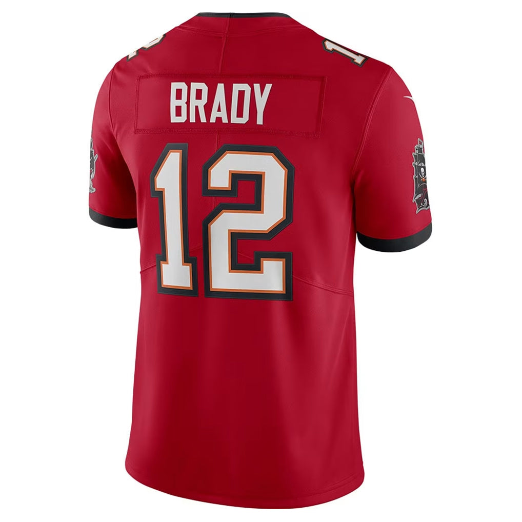 Johmsee TB.Buccaneers #12 Tom Brady Player Red Vapor F.U.S.E. Limited Stitched Jerseys