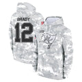 Johmsee TB.Buccaneers #12 Tom Brady Player Salute to Service Hoodies Stitched Jerseys