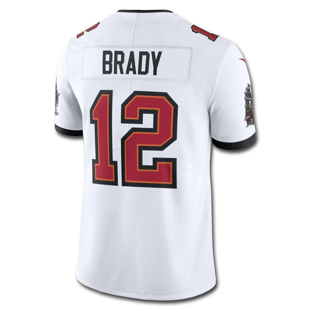 Johmsee TB.Buccaneers #12 Tom Brady Player White Vapor F.U.S.E. Limited Stitched Jerseys