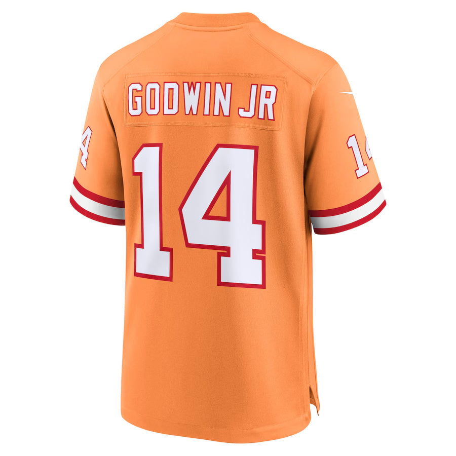 Johmsee TB.Buccaneers #14 Chris Godwin Jr. Player Orange Game Stitched Jerseys