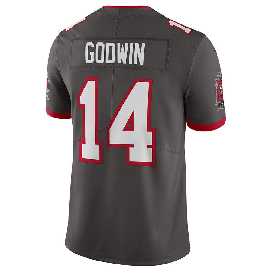 Johmsee TB.Buccaneers #14 Chris Godwin Jr. Player Pewter Vapor Limited Stitched Jerseys