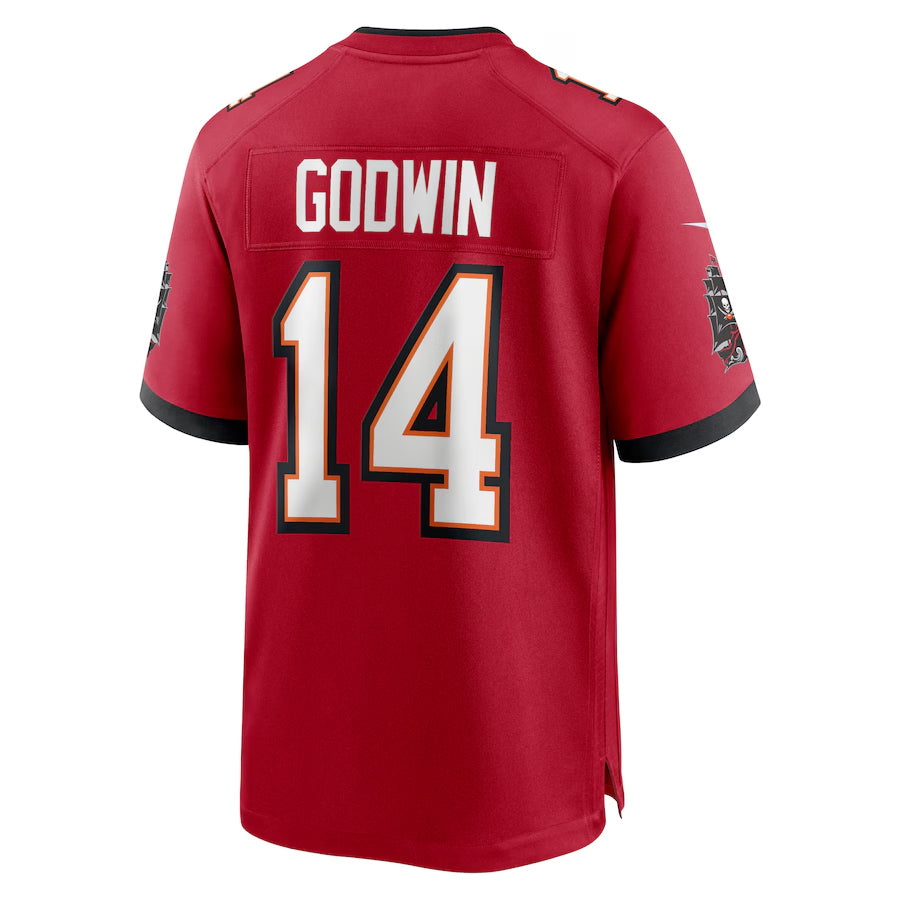 Johmsee TB.Buccaneers #14 Chris Godwin Jr. Player Red Game Home Stitched Jerseys