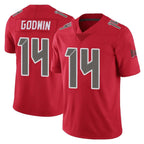 Johmsee TB.Buccaneers #14 Chris Godwin Jr. Player Red Limited Color Rush Home Game Stitched Jerseys