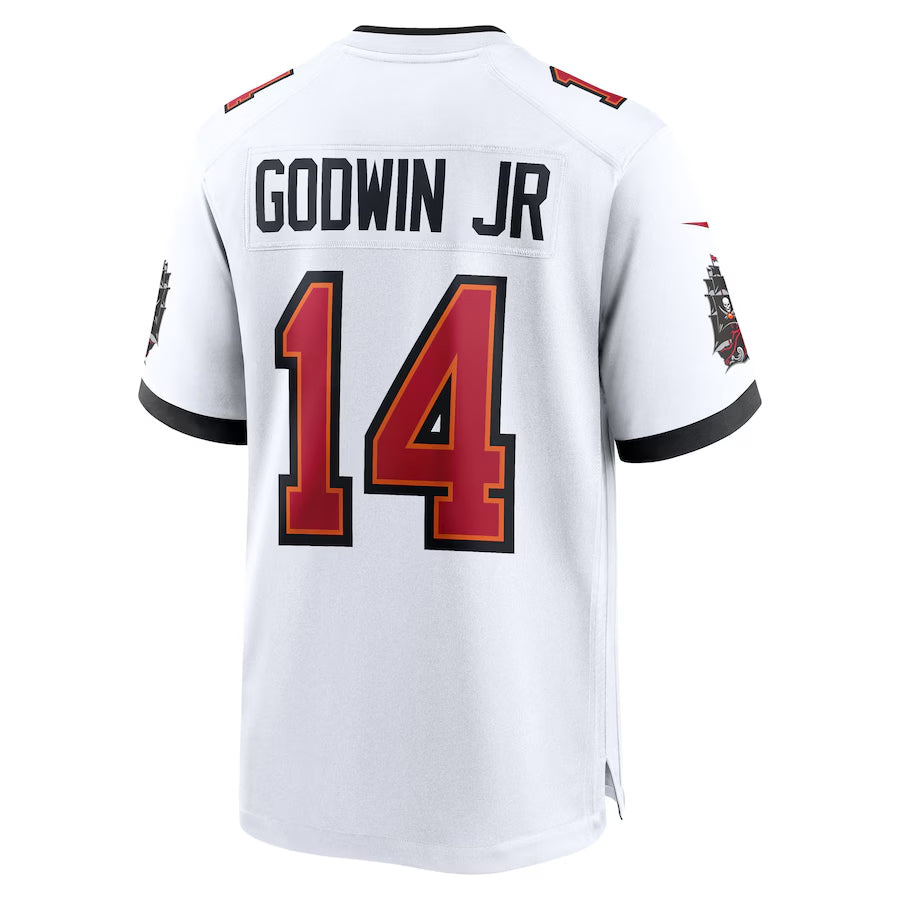 Johmsee TB.Buccaneers #14 Chris Godwin Jr. Player White Game Home Stitched Jerseys