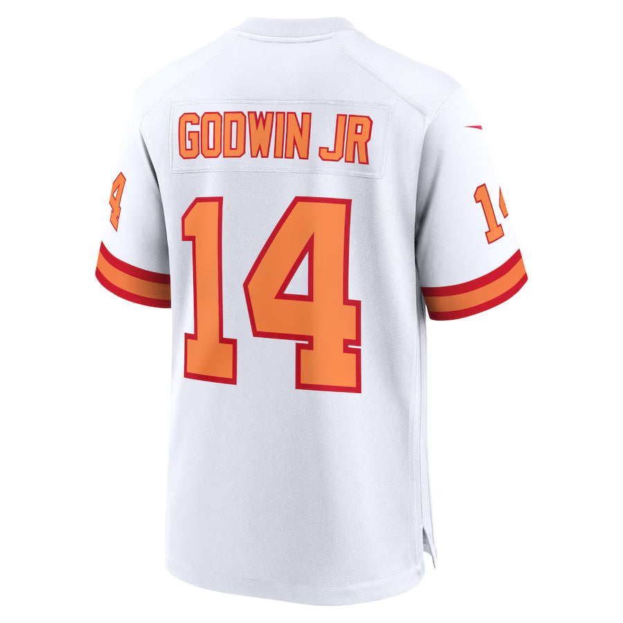 Johmsee TB.Buccaneers #14 Chris Godwin Jr. Player White Home Game Stitched Jerseys