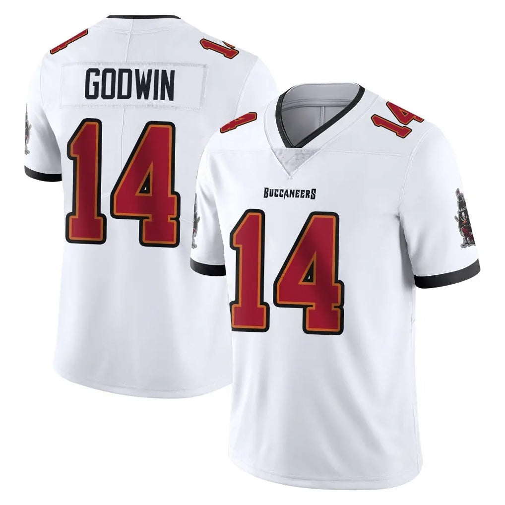 Johmsee TB.Buccaneers #14 Chris Godwin Jr. Player White Limited Vapor Untouchable Home Game Stitched Jerseys