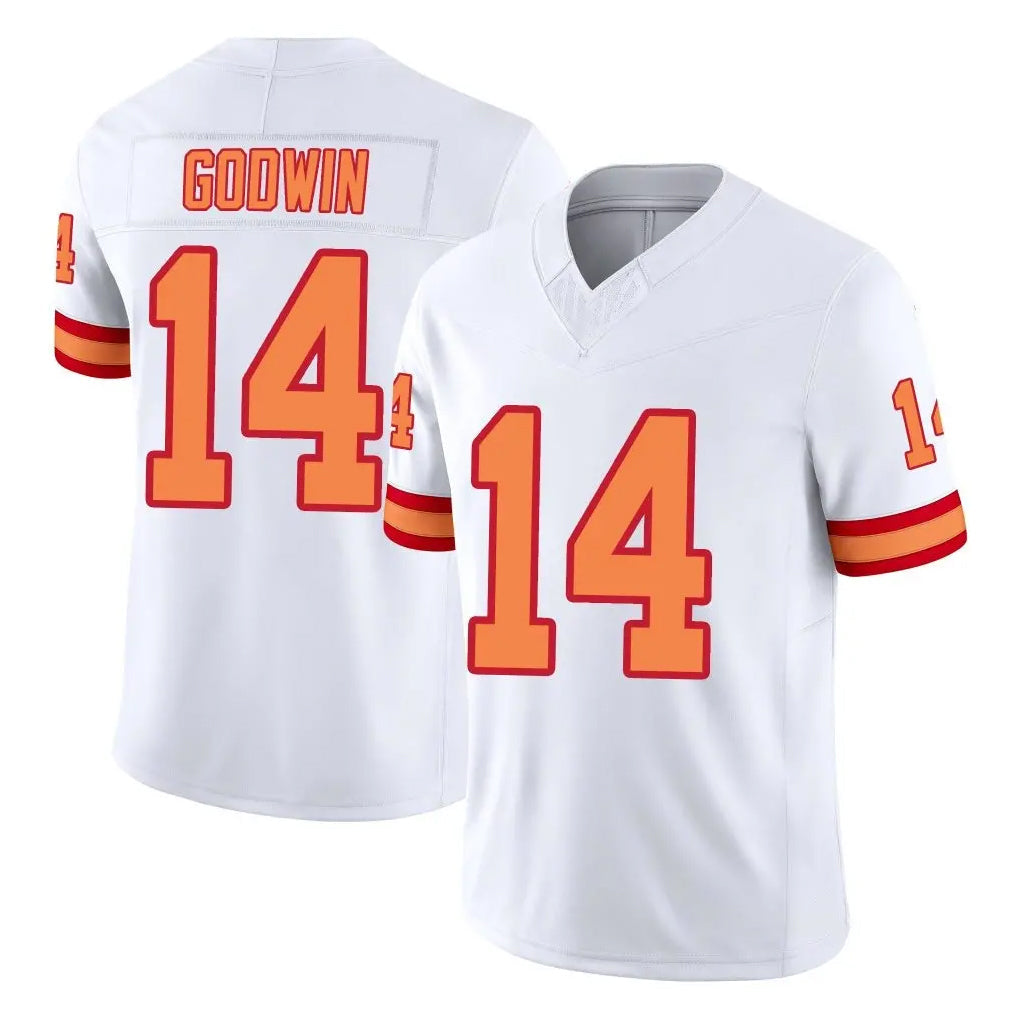 Johmsee TB.Buccaneers #14 Chris Godwin Jr. Player White Limited '76 Vapor F.U.S.E. Home Game Stitched Jerseys