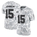 Johmsee TB.Buccaneers #15 Tez Johnson Player Arctic Camo Limited Salute To Service Home Game Stitched Jerseys