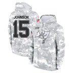 Johmsee TB.Buccaneers #15 Tez Johnson Player Arctic Camo Limited Salute to Service Pullover Hoodies Game Stitched Jerseys