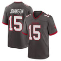 Johmsee TB.Buccaneers #15 Tez Johnson Player Pewter Alternate Home Game Stitched Jerseys