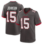 Johmsee TB.Buccaneers #15 Tez Johnson Player Pewter Alternate Home Game Stitched Jerseys