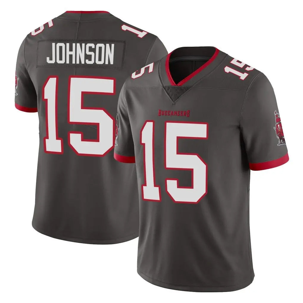 Johmsee TB.Buccaneers #15 Tez Johnson Player Pewter Limited Alternate Vapor Home Game Stitched Jerseys