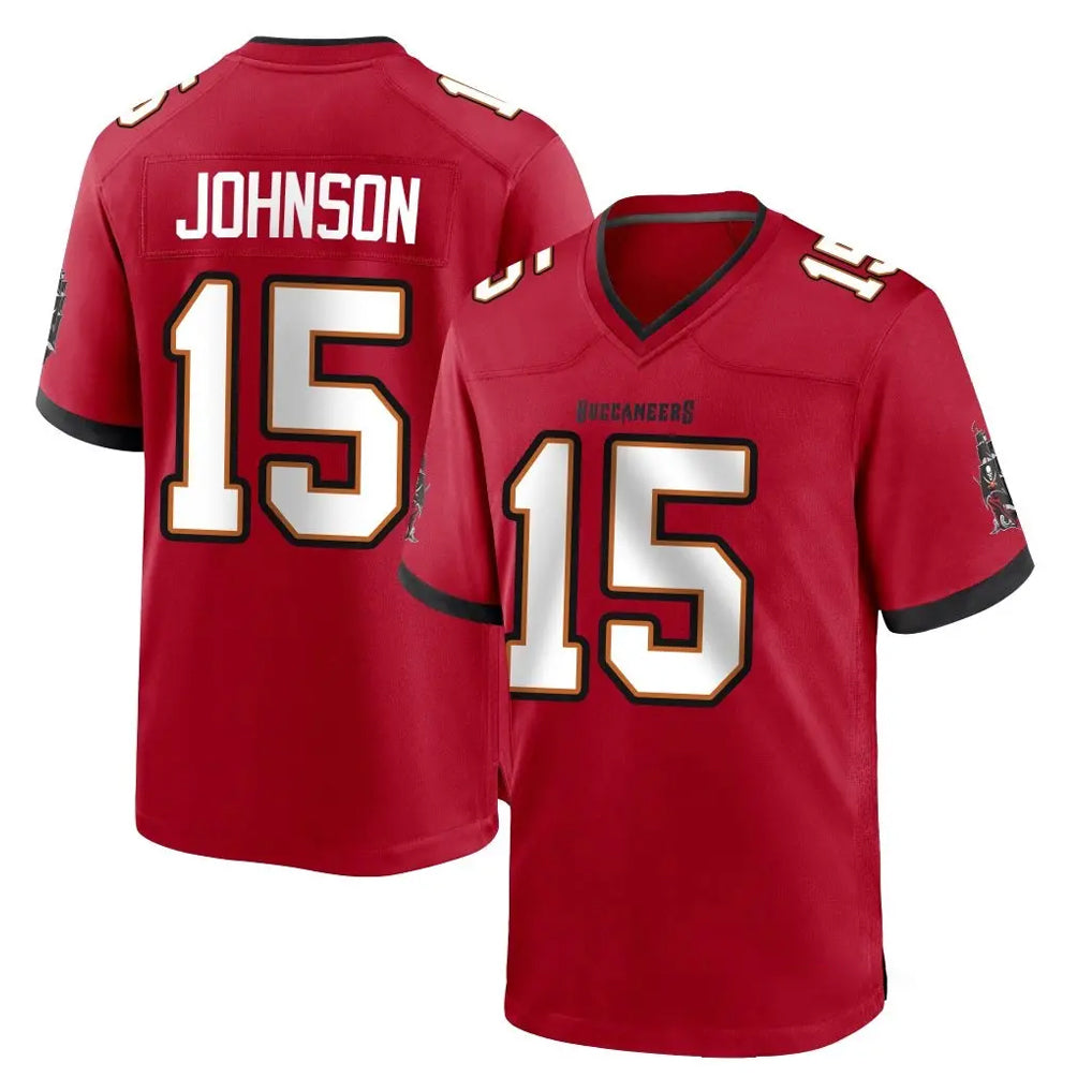 Johmsee TB.Buccaneers #15 Tez Johnson Player Red Home Game Stitched Jerseys
