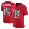 Johmsee TB.Buccaneers #15 Tez Johnson Player Red Limited Color Rush Home Game Stitched Jerseys