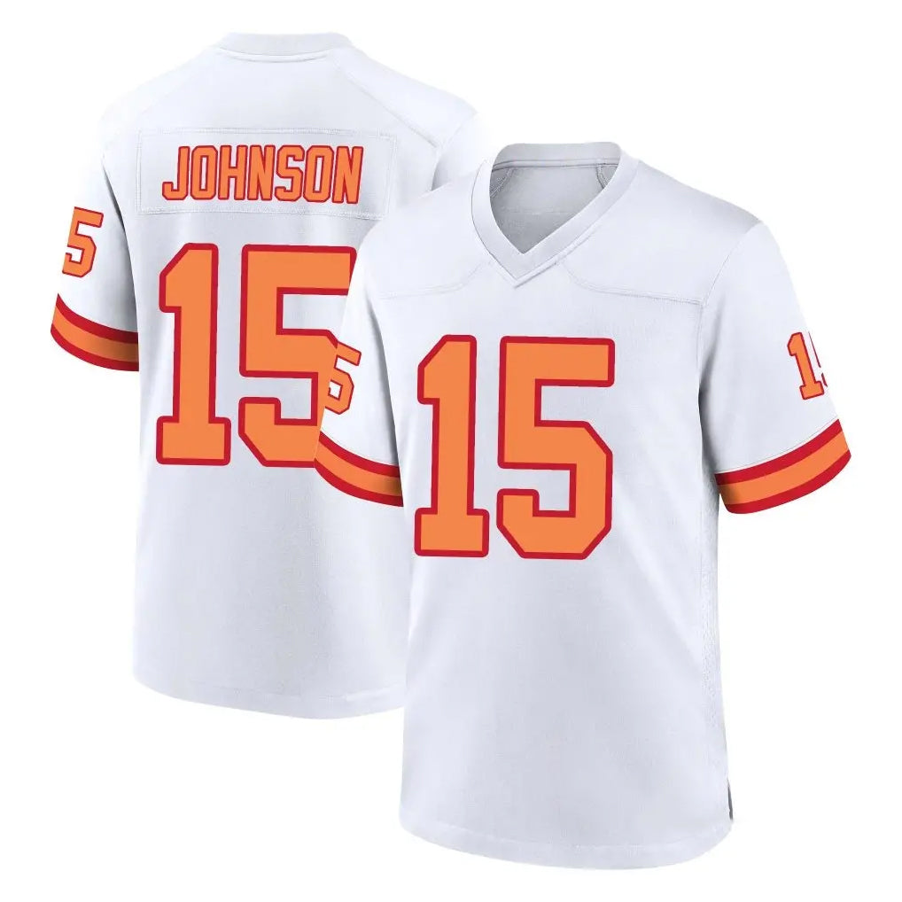Johmsee TB.Buccaneers #15 Tez Johnson Player White '76 Home Game Stitched Jerseys