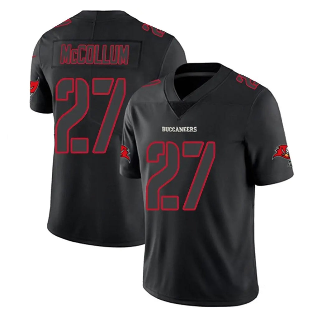 Johmsee TB.Buccaneers #27 Zyon McCollum Player Black Impact Limited Home Game Stitched Jerseys