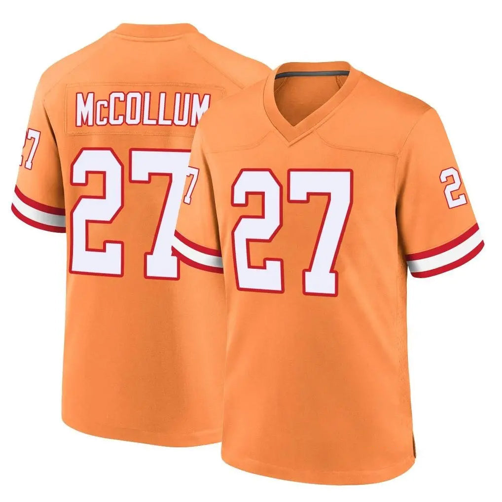 Johmsee TB.Buccaneers #27 Zyon McCollum Player Orange Throwback Home Game Stitched Jerseys