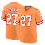 Johmsee TB.Buccaneers #27 Zyon McCollum Player Orange Throwback Home Game Stitched Jerseys