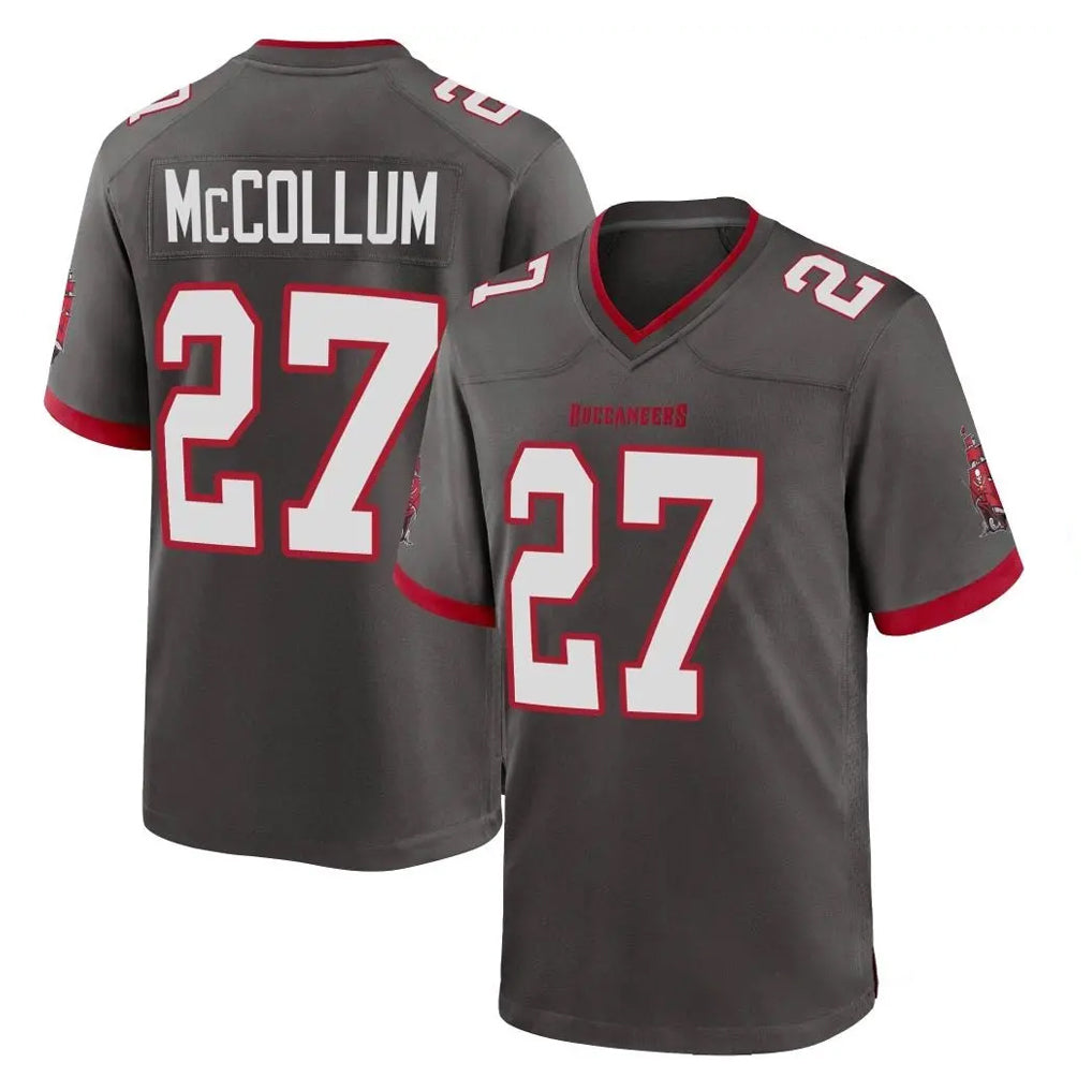 Johmsee TB.Buccaneers #27 Zyon McCollum Player Pewter Alternate Home Game Stitched Jerseys
