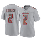 Johmsee TB.Buccaneers #2 Emeka Egbuka Player Gray Atmosphere Fashion Home Game Stitched Jerseys