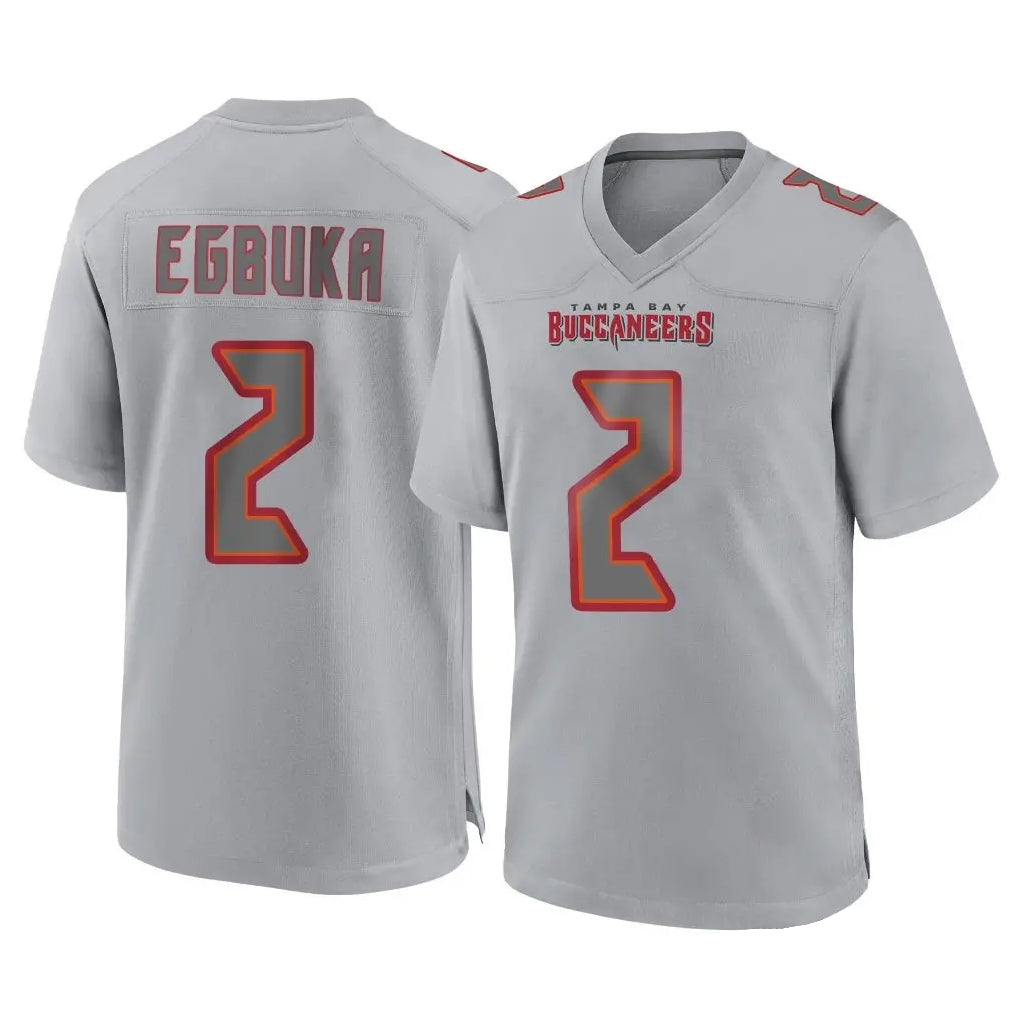 Johmsee TB.Buccaneers #2 Emeka Egbuka Player Gray Atmosphere Fashion Home Game Stitched Jerseys