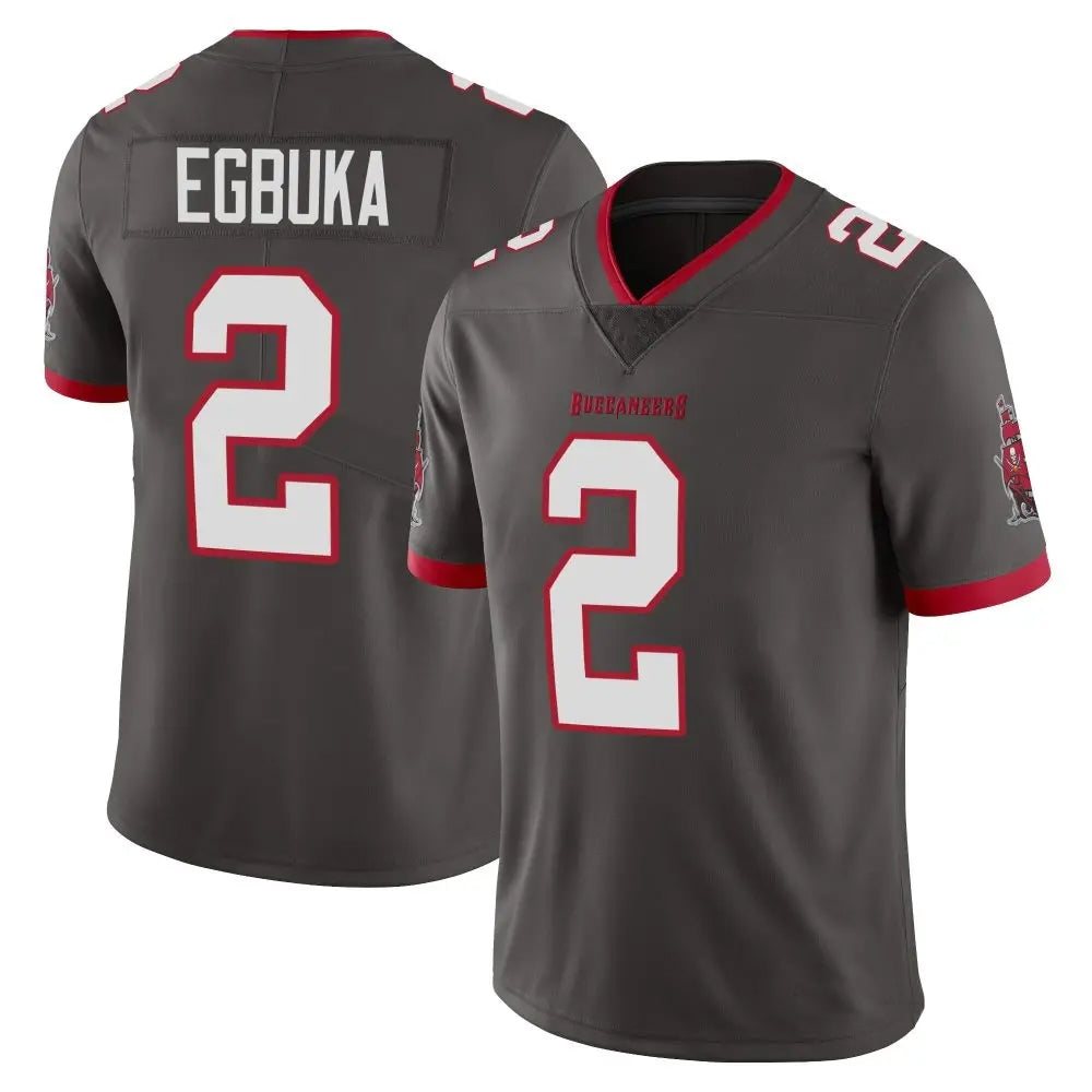 Johmsee TB.Buccaneers #2 Emeka Egbuka Player Limited Pewter Alternate Vapor Stitched Jerseys