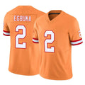 Johmsee TB.Buccaneers #2 Emeka Egbuka Player Orange Vapor F.U.S.E. Limited Stitched Jerseys