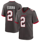 Johmsee TB.Buccaneers #2 Emeka Egbuka Player Pewter Alternate Home Game Stitched Jerseys