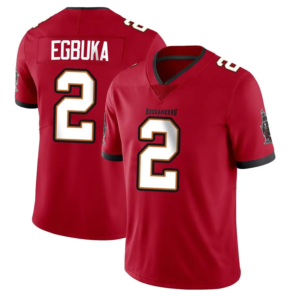 Johmsee TB.Buccaneers #2 Emeka Egbuka Player Red Limited Vapor Home Game Stitched Jerseys