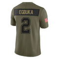Johmsee TB.Buccaneers #2 Emeka Egbuka Player Salute to Service Limited Olive Stitched Jerseys