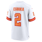 Johmsee TB.Buccaneers #2 Emeka Egbuka Player White 50th Season Game Stitched Jerseys