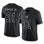 Johmsee TB.Buccaneers #31 Antoine Winfield Jr. Player Black Reflective Limited Home Game Stitched Jerseys