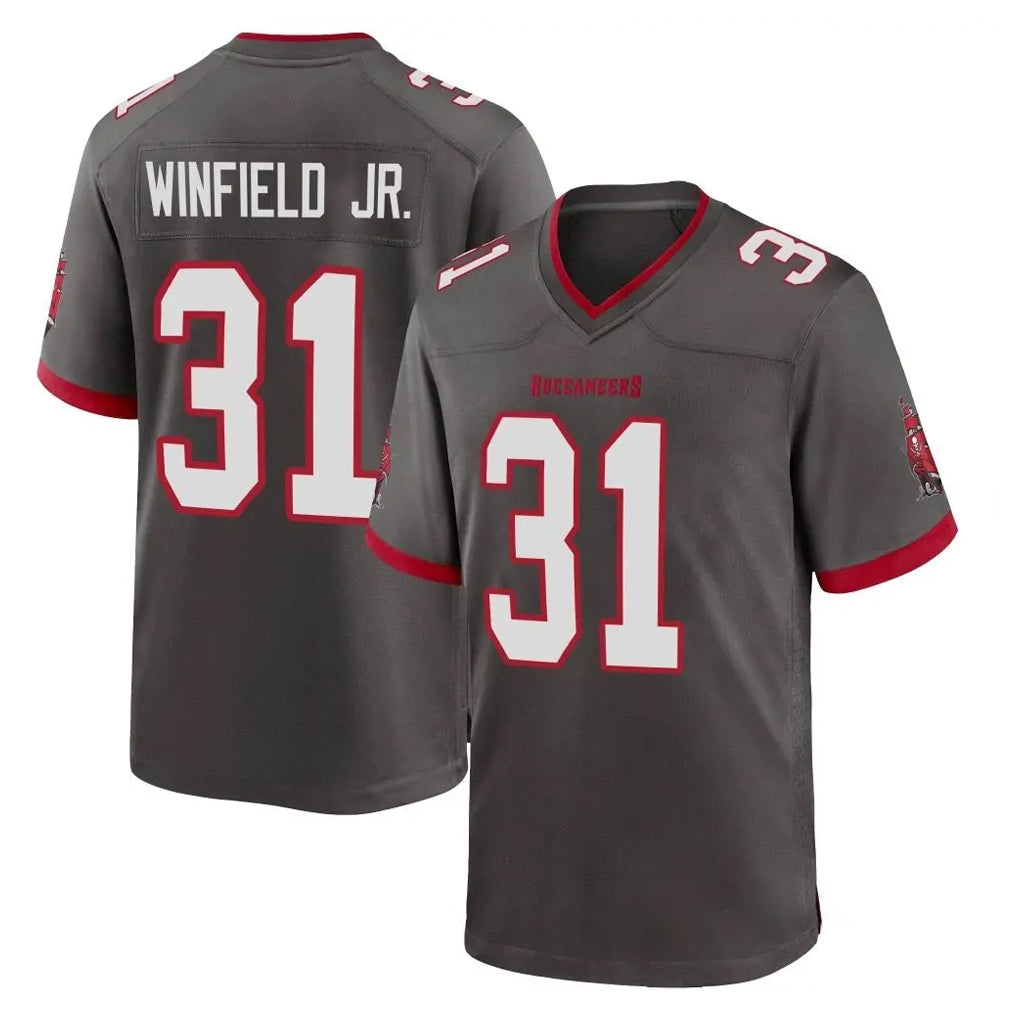 Johmsee TB.Buccaneers #31 Antoine Winfield Jr. Player Pewter Alternate Home Game Stitched Jerseys