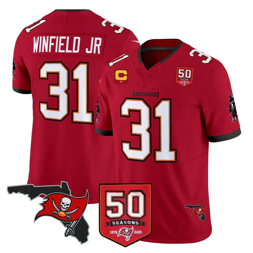 Johmsee TB.Buccaneers #31 Antoine Winfield Jr. Player Red Limited 2026 Season Vapor F.U.S.E. Home Game Stitched Jerseys