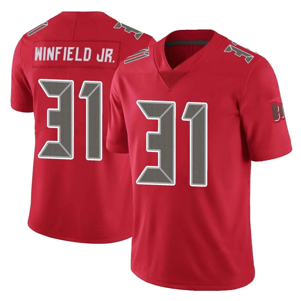 Johmsee TB.Buccaneers #31 Antoine Winfield Jr. Player Red Limited Color Rush Home Game Stitched Jerseys