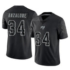 Johmsee TB.Buccaneers #34 Alex Anzalone Player Black Reflective Limited Home Game Stitched Jerseys