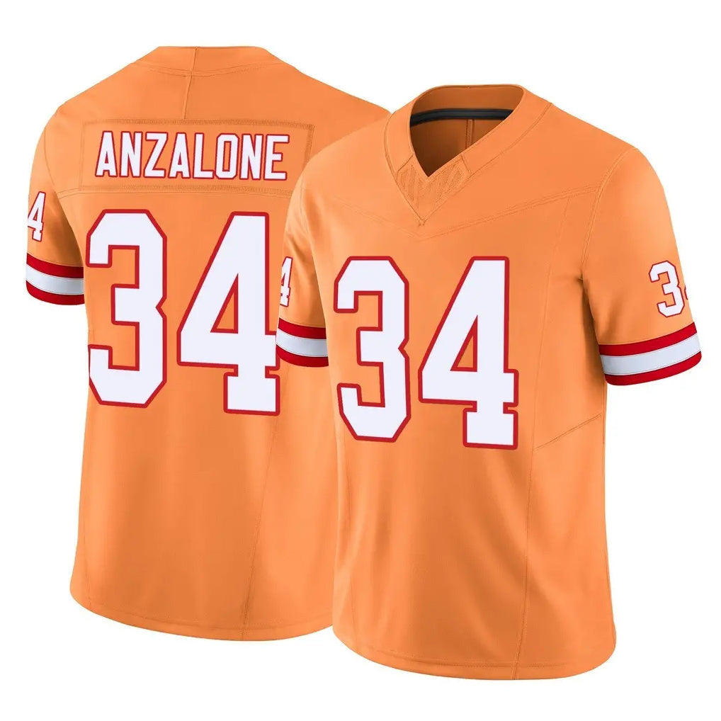 Johmsee TB.Buccaneers #34 Alex Anzalone Player Orange Limited Vapor F.U.S.E. Home Game Stitched Jerseys