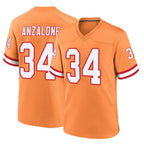 Johmsee TB.Buccaneers #34 Alex Anzalone Player Orange Throwback Home Game Stitched Jerseys