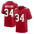 Johmsee TB.Buccaneers #34 Alex Anzalone Player Red Home Game Stitched Jerseys