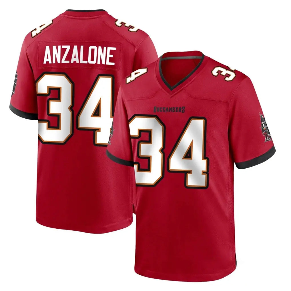 Johmsee TB.Buccaneers #34 Alex Anzalone Player Red Home Game Stitched Jerseys