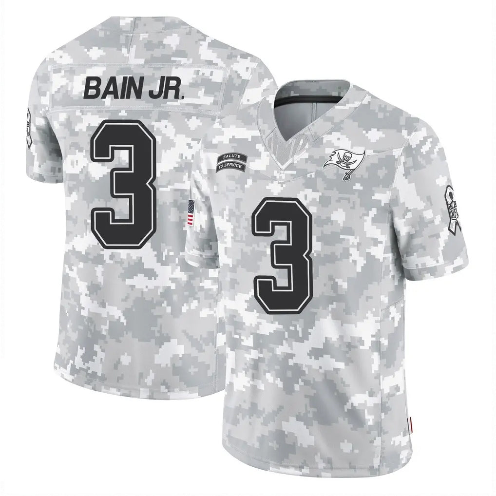 Johmsee TB.Buccaneers #3 Rueben Bain Jr. Player Arctic Camo Limited Salute To Service Home Game Stitched Jerseys