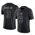 Johmsee TB.Buccaneers #3 Rueben Bain Jr. Player Black Reflective Limited Home Game Stitched Jerseys