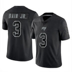Johmsee TB.Buccaneers #3 Rueben Bain Jr. Player Black Reflective Limited Home Game Stitched Jerseys