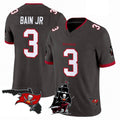 Johmsee TB.Buccaneers #3 Rueben Bain Jr. Player Pewter Limited 2026 Season Vapor F.U.S.E. Home Game Stitched Jerseys