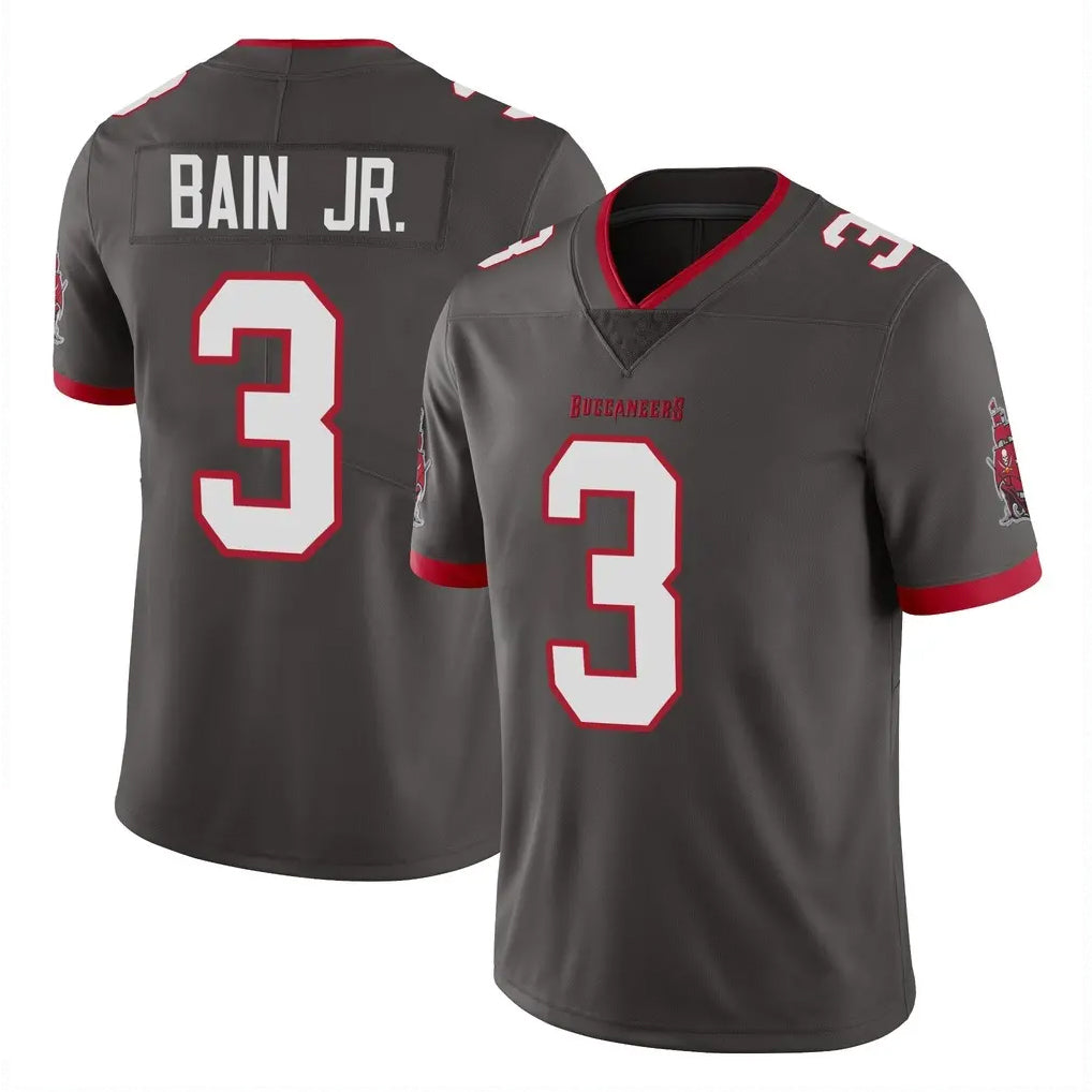 Johmsee TB.Buccaneers #3 Rueben Bain Jr. Player Pewter Limited Alternate Vapor Home Game Stitched Jerseys
